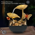 thumbnail image 5 of Home Desktop Fountain, Small DIY Lotus Leaf Butterfly Tabletop Circulating Waterfall Decoration for Office Living Room[110V], 5 of 9