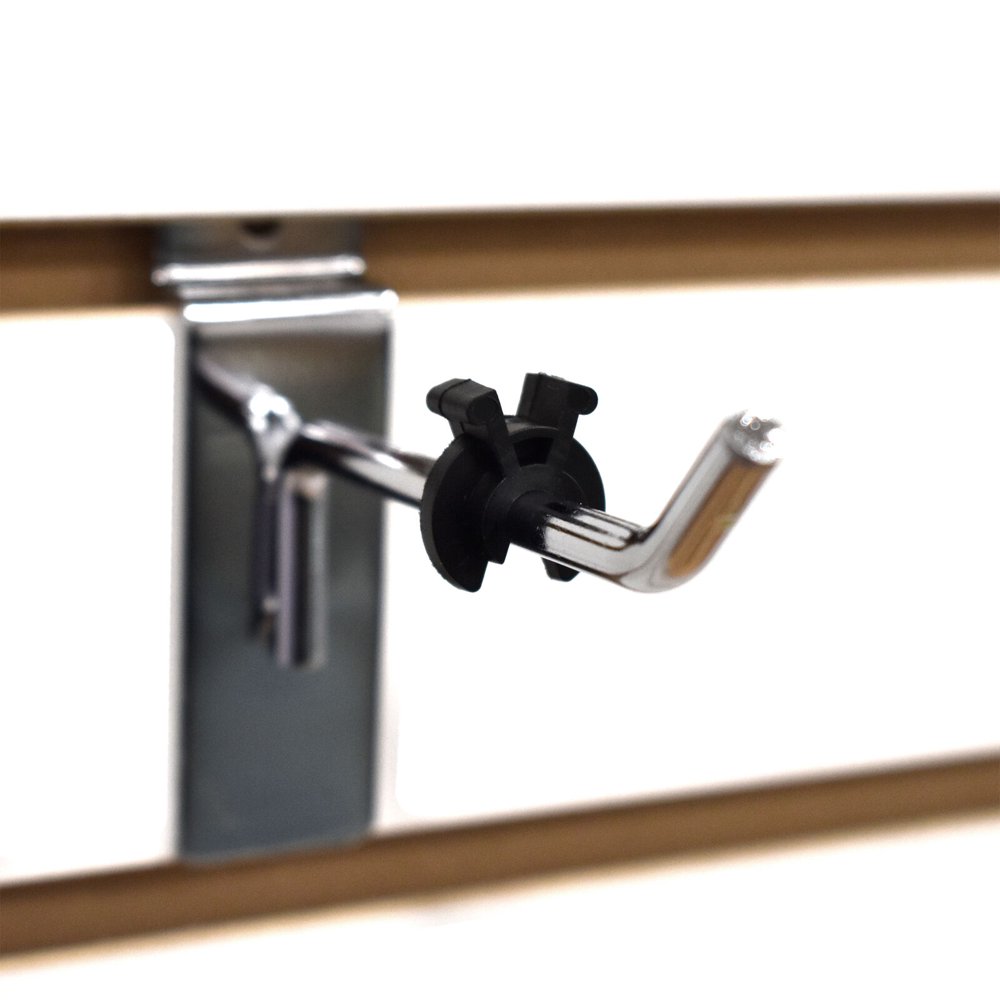 Black Peg Hook Stoppers, Squeeze & Pinch Inventory Control Clips to Help Keep Merchandise on