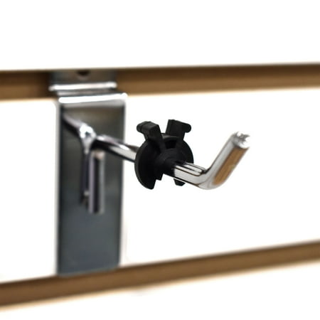 

Black Peg Hook Stoppers Squeeze & Pinch Inventory Control Clips to Help Keep Merchandise on Hooks 1000 Pack
