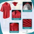 thumbnail image 4 of Endea Graduation Shiny Red Graduation Cap and Gown for Pre-school, 4 of 7