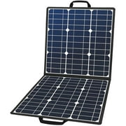 50W 18V Portable Solar Panel, Foldable Solar Charger with 5V USB 18V DC Output Compatible with Portable Generator, Smartphones, Tablets and More