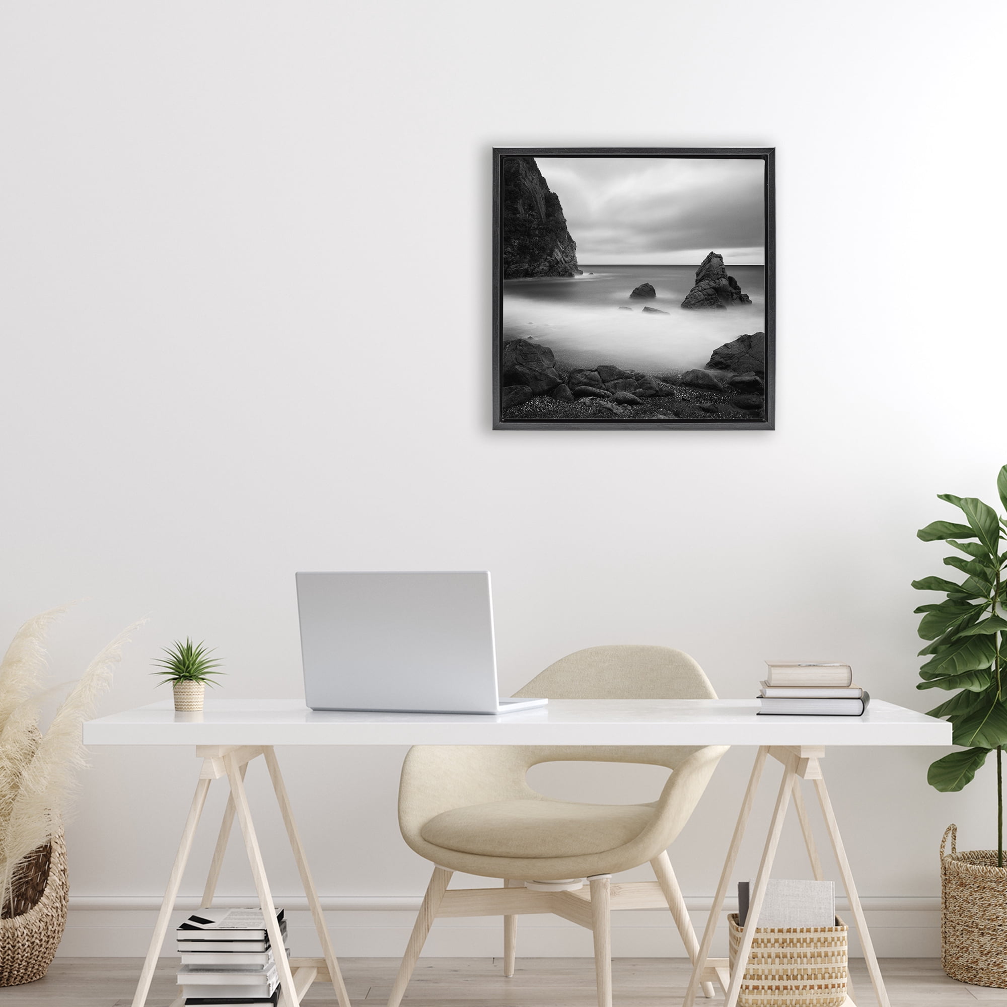 Stupell Industries Clear To The Horizon Black Framed Floater Canvas Wall Art, design by Chip Forelli
