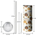 thumbnail image 5 of 20oz Happy Thanksgiving Turkey Fall Pumpkin Skinny Tumblers Stainless Steel Tumbler with Lid and Straw,Vacuum Insulated Double Wall Travel Tumbler Cups with Cleaning Brush for Coffee,Tea, 5 of 6