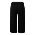 thumbnail image 5 of Baby Pants Kids High Waist Solid Color Pocket Casual Pants Comfortable Everyday Black 4-5 Years, 5 of 6