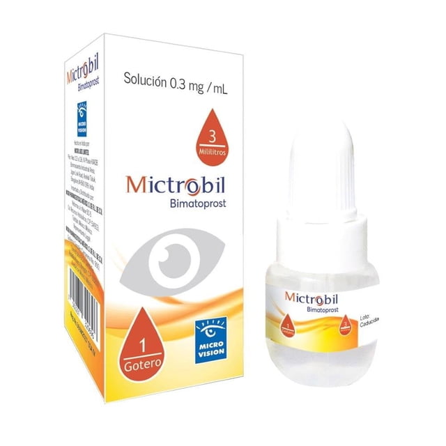 Mictrobil Bimatoprost 0.3 mg frasco gotero 3 ml