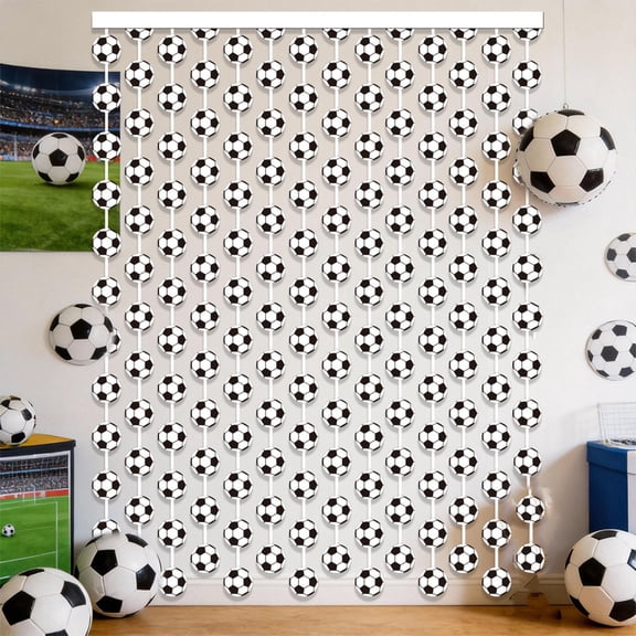 International Soccer Celebration Backdrop Curtain 2 Pack for Game Day Soccer Essentials Photo Booth Decor
