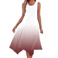 thumbnail image 1 of JMKQLZ Womens Dresses Sleeveless Round Neck Drawstring Casual Ruffle A-Line Mini Dress, 1 of 8