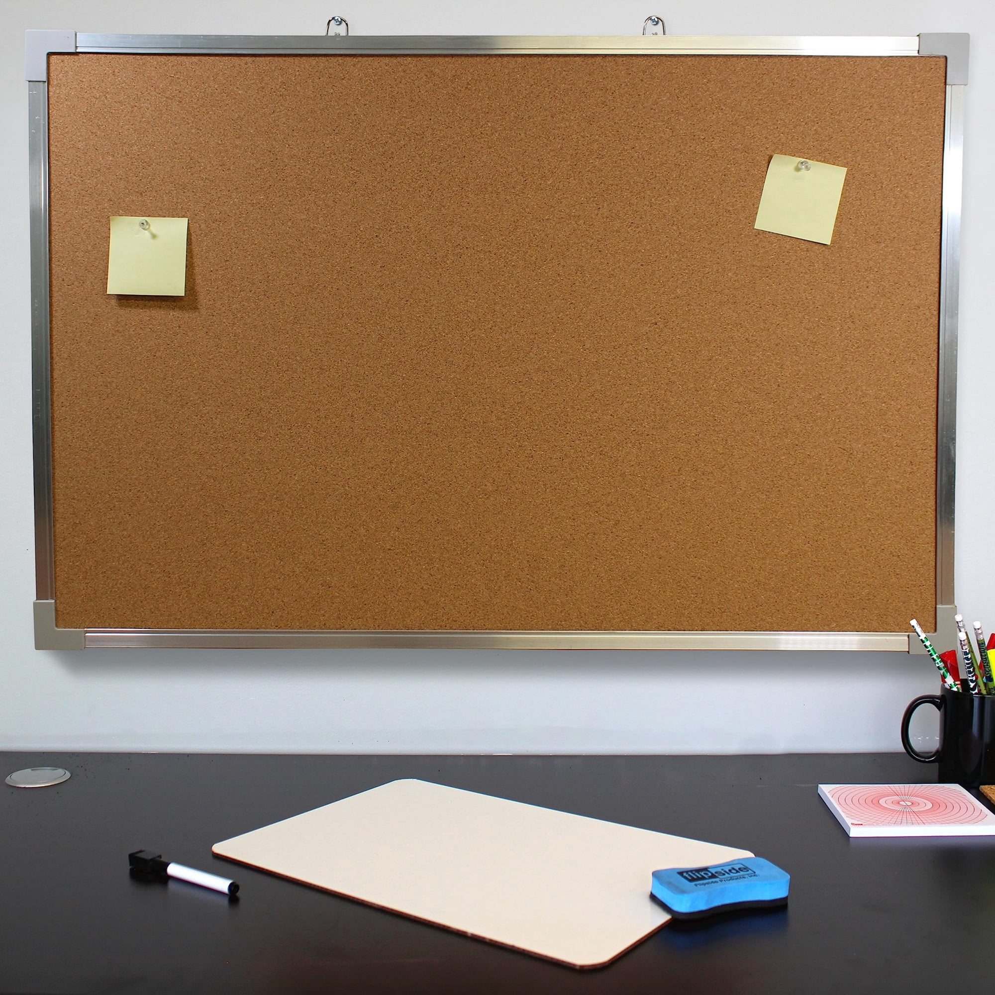 Home, School, Office 24 X 36 Aluminum Framed Cork Board