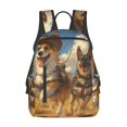 thumbnail image 1 of Disketp Farm Corgi German Shepherd Mochila Ligera e Impermeable, Mochila de Día Resistente para Viajes, Senderismo y Uso Diario para Hombre y Mujer, 1 of 7