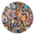 thumbnail image 3 of Unique Loom Blossom Collection Area Rug - Negril (10' Round Multi/Black), 3 of 7