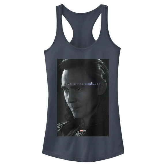 Junior's Marvel Avengers: Endgame Loki Poster  Racerback Tank Top Indigo Large