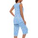 thumbnail image 3 of Conjunto de Ropa de Salón para Mujer Cuello Redondo Blusa sin Mangas Sólida Y Pantalones Cortos de Cintura Elástica Pantalones, Pantalones Cortos de Verano para Mujeres, 3 of 8