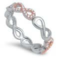 thumbnail image 1 of Eternity Infinity Cubic Zirconia Ring Sterling Silver 925, 1 of 3