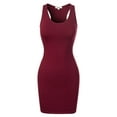 thumbnail image 6 of MixMatchy Women's Fitted Sleeveless Sexy Bodycon Round Neck Mini Dress, 6 of 7