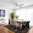 thumbnail image 5 of Parrot Uncle 52" Modern Chrome Flush Mount Chandelier Ceiling Fan with Lights and Remote, Low Profile Ceiling Fan for Bedroom, Living Room, 5 of 12