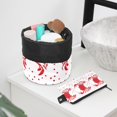 thumbnail image 6 of PhooArto Travel Cosmetic Bags Barrel Makeup Bag, Multifunctional Toiletry Bucket Bags Round Organizer Storage Pocket, Crabs and Red Dot Pattern, 6 of 6