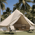 thumbnail image 3 of 4M 300D Oxford Silver-Coated Camping Tent: Spacious, UV-Resistant for Outdoor Camping, Glamping & Backyard Trips, 3 of 7