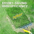 thumbnail image 4 of Thatch Rake for Lawn with 74inch Handle, 15 inch Dethatcher Rake for Grass to Cleaning Dead Grass, Efficient Steel Metal Rake for Dethatching, Heavy Duty Thatching Rakes for Garden, Yard, 4 of 8