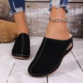 thumbnail image 6 of Slippers for Women,Winter Slippers For Indoor And Outdoor Cozy Lined Shoes With Sloped Heel Comfortable Warm Soft Sole,Womens Slippers,Black,9.5, 6 of 8