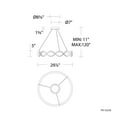 thumbnail image 4 of WAC Lighting Morae 30" LED 3000K Contemporary Aluminum Pendant in Nickel, 4 of 4
