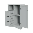 thumbnail image 4 of RiverRidge Ashland 1-Door Bathroom Storage Cabinet, Multi-Storage Laundry Shelf - Gray, 4 of 10