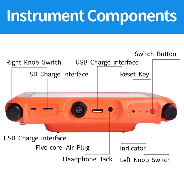 PQWT L6000 Water Leak Detectors For Outdoor Wall Water Pipe Detector Machine Multi Sensor Acoustic Pipeline Leakage Detection Kit Noise Reduction Headphone Smart Touchscreen Carry Case