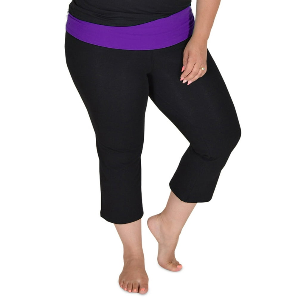 MOREFEEL Plus Size Capri Yoga Pants For Women