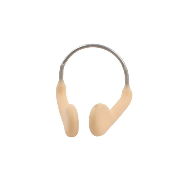 Unisex Swim Swimming Water Guard Protector Silicone Nose Clip Beige