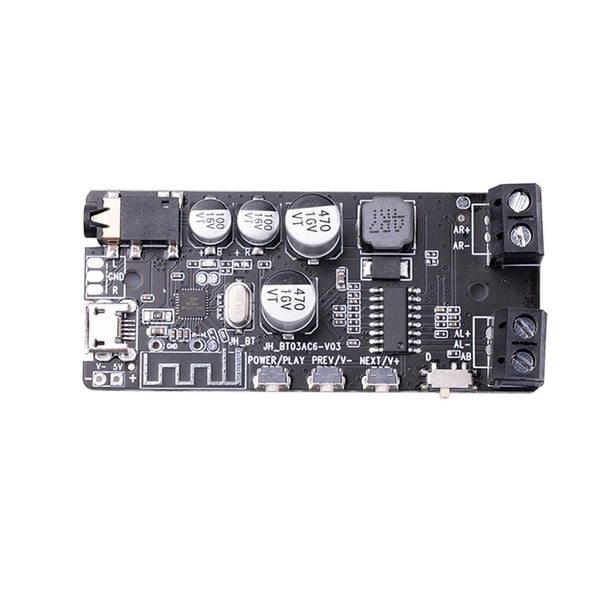 Amplificador de potencia Reproductor de música estéreo de audio 5.0 compatible con Bluetooth Negro