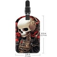 thumbnail image 6 of Square 2Pack PU Leather Skeleton Cruise Luggage Tag with Privacy Cover and Name ID Tag for Travel Handbags Backpacks Luggage Tags, 6 of 6