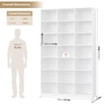 thumbnail image 4 of Hiphuta 21-Cube Bookcase, 86"H Tall Wooden Bookshelves for Bedroom, Living Room and Office, Freestanding Display Shelves Cube Organizer, white, 4 of 9