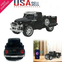 Bluetooth Speaker 1953 Hot Rod Pickup Truck Replica FM Radio LED AUX USB Rechargeable Audio Black