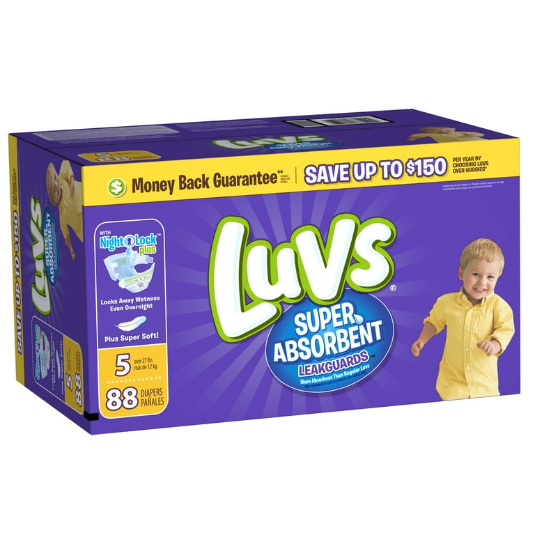 luvs Luvs Super Absorbent Leakguards Newborn Diapers Size 5 88 count