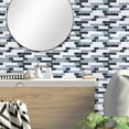 thumbnail image 3 of DEWOO Peel and Stick on Self Adhesive Backsplash Wall Marble Tiles Stickers 3D for Kitchen Bathroom,Dark Blue (10-Sheet, 12"×12"), 3 of 11