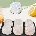 thumbnail image 4 of Hvmvliv Ice Trays 6-Compartments Rose-Shape Ice Cubes Molds 1.65 Inch Ice Whiskey Tray with Lid Reusable Ice Blocks Trays for Cold Drinking Milk Coffee Whiskey and Cocktail Black, 4 of 9