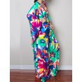 thumbnail image 3 of EDOLYNSA Maxi Kaftan Dresses for Women Moroccan Caftans With Batwing Sleeve Printed Lounge Dress, 3 of 5