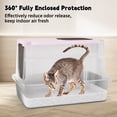 thumbnail image 7 of RIZZARI Enclosed Cat Litter Box: Large Top & Front Entry - High-Sided Anti-Scatter Design - Stainless Steel Odor Control - Easy Clean  Non-Stick Coating- Pink Litter Pan, 7 of 7