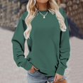 thumbnail image 4 of Chemises de Compression à Manches Longues pour Femmes à Col Rond Uni Plus Sweat-Shirt Oversize Pulls Coupe Ample à la Mode des Hauts Légers pour les Femmes de Grande Taille Gris M, 4 of 6