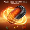thumbnail image 2 of Hand Warmers Rechargeable 2 Pack, 6000mAh UL Certified Safe Electric Hand Warmers with 3-Temp Display, Ultra-Slim Portable Pocket Heater, Outdoor/Hunting Essentials, Gifts for Christmas Men & Women, 2 of 8