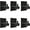 Black - C, variant on Brushed Gold Self Adhesive Towel Hooks for Bathroom Wall Door Mounted - SUS304 Stainless Steel Strong Strips Stick on 3M Wall Hooks for Hanging Coat, Hat, Bag, Key, Jacket – 4 Pack