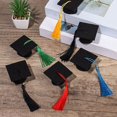 thumbnail image 6 of Dserhfy 20Pcs Felt Mini Graduation Bachelor Hat with Tassels Celebrations Graduation Wine Bottle Topper Graduation Party Supplies, 6 of 8
