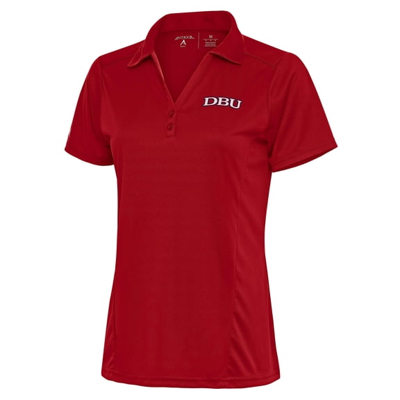 Women's Antigua Red Dallas Baptist Patriots Tribute Polo