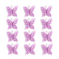 thumbnail image 1 of 12Pcs/Set Widget Decor Hollow Out Simulation PVC Creative Merry Christmas Butterfly Ornament for Home, 1 of 11