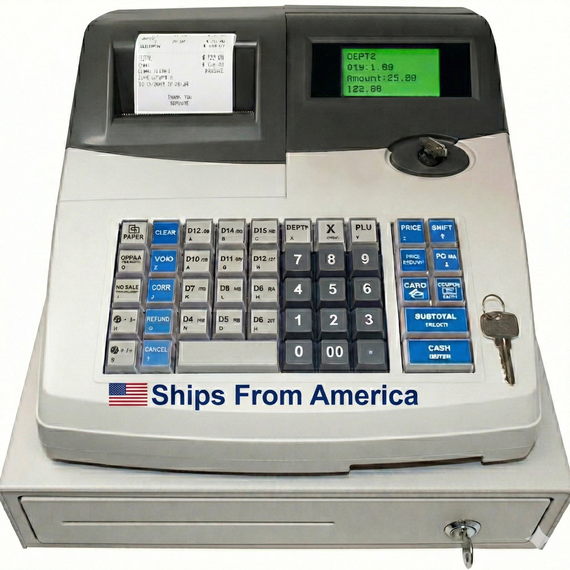 Casio, CSOSRS820BK, Thermal Print Cash Register, Black - Walmart.com