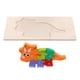 thumbnail image 3 of Rompecabezas de madera para niños, dinosaurios, interactivo, 3D, colores, juguete de aprendizaje cognitivo. Triceratops, 3 of 9