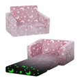 thumbnail image 3 of AFBKSS&BB Toddler Sofa Glow in The Dark,2 in 1Kids Chairs, Children Sofas, Baby Armchairs, Full Foam Children Upholstered Couch, Flip Out Sofa Beds Pre-School Furniture (Pink) C104, 3 of 3