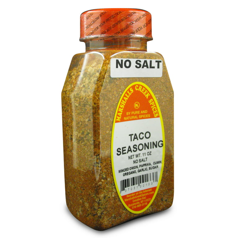 Marshall's Creek Spices Taco No Salt Seasoning, New Size, 11 Ounce