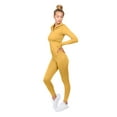 thumbnail image 4 of Women's Workout 2 Piece Jogging Tracksuit J1225-P3584 - Mustard - Small, 4 of 8