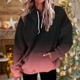 thumbnail image 2 of Bowake Womens Oversized Hooded Sweatshirt Gradient Drawstring Long Sleeve Casual Fall Winter Pullover Tops with Pocket, 2 of 5