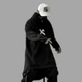thumbnail image 3 of Niepce Inc Long Black Japanese Streetwear Gothic Men's Techwear Hoodie, 3 of 7